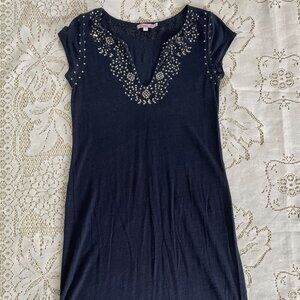 Calypso Navy Beaded Dress